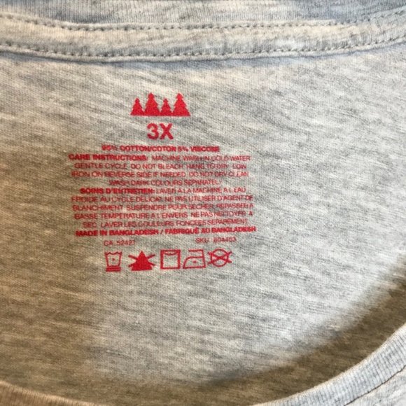 Cute Snowman Tee Plus sz 3X - Picture 3 of 3